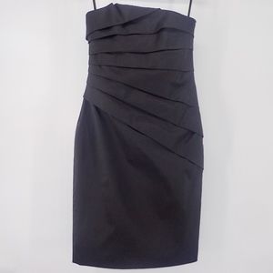 WHBM LBD Womens Little Black Cocktail Dress Classy Strapless Sexy Sz 0 Like NEW!